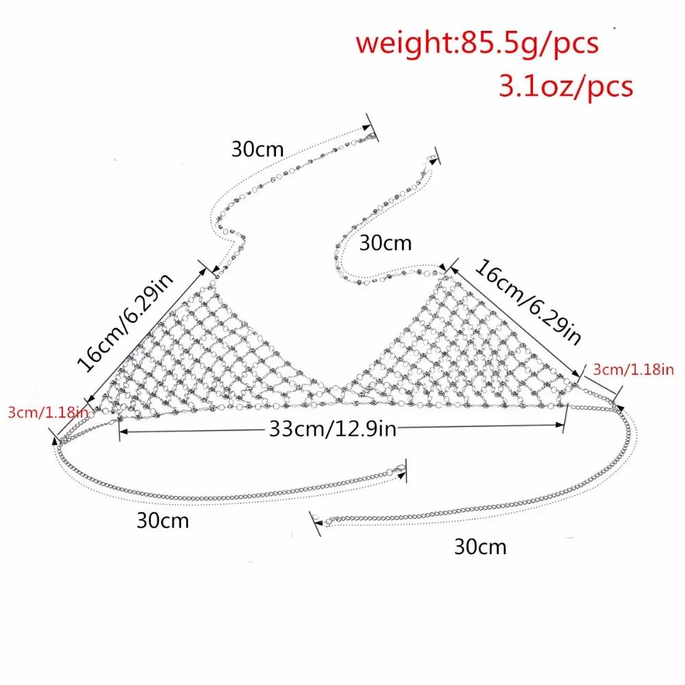 Цыганские сетчатые Стразы, сексуальная полая грудь, цепь для тела, кристалл, бикини, бюстгальтер, жгут, массивное ожерелье, женские Украшения для живота, для тела
