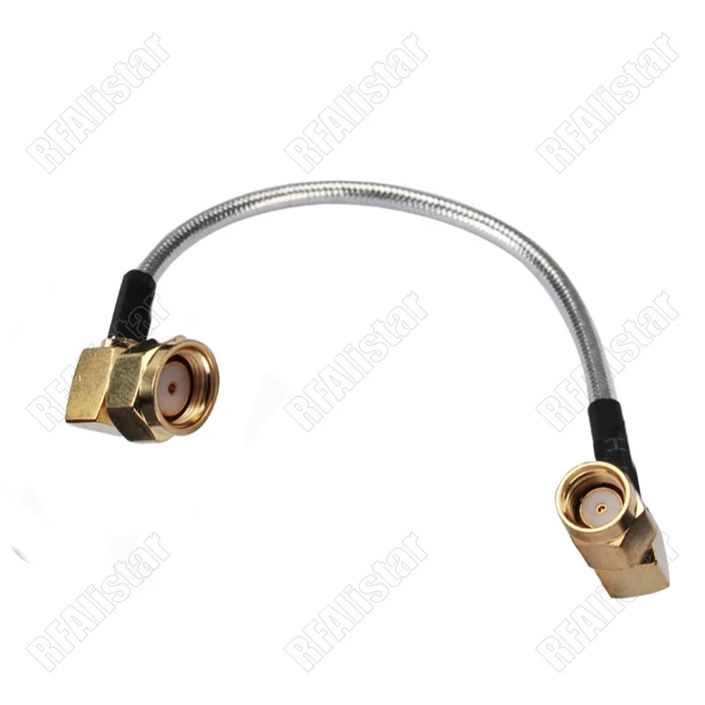 

RP-SMA Male Right Angle to RP-SMA Male Plug RA RG402 RF Semi-Flexible 0.141" RG-402 Adapter Pigtail Cable 15cm/30cm/50cm/80cm/1M