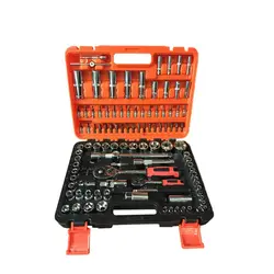 108 в 1 торцевой ключ инструменты обслуживания автомобиля Toolbox 1/4 "и 1/2" набор инструментов