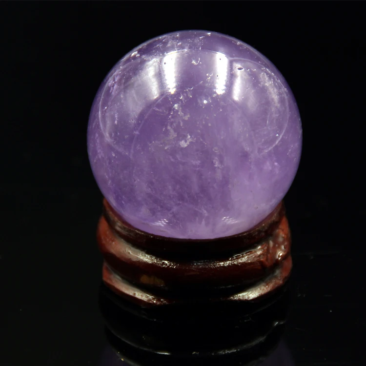 

2017 hot 35MM Free Shipping amethysts QUARTZ CRYSTAL BALL SPHERE beads pendant necklaces Jewellery crafts + STAND Key Chains