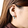 1pair Real. Golden crystal Bike bicycle Cycle stud Earrings for women girl's Rider Jewelry Free shipping 2