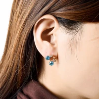 1pair Real. Golden crystal Bike bicycle Cycle stud Earrings for women girl's Rider Jewelry Free shipping 2