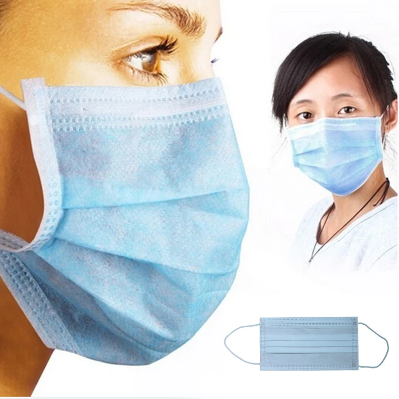 

20Pcs 3-Ply Anti-Dust Disposable mouth mask Surgical Medical Salon Earloop Anti Dust Face Mouth Masks White Pink Blue L3