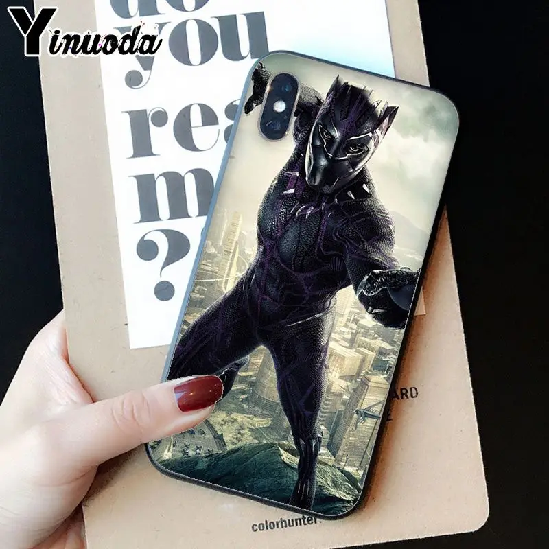 Yinuoda Marvel Heroes Черная пантера Новинка чехол для телефона Fundas для Apple iPhone 8 7 6 6 S плюс X XS MAX 5 5S SE XR крышка мобильного телефона - Цвет: A10