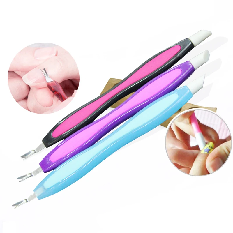 

Girl Double-End Cuticle Pusher Dead Skin Remover Nail Art Accessory Makeup Tools Fork Trimmer Pedicure Peeling Knife Manicure