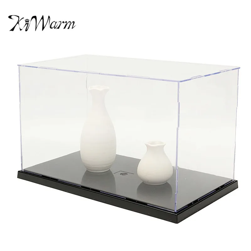 

KiWarm Transparent Clear Plastic Acrylic Display Show Case Toy Dustproof Tray Protection Box Large 31x 17x19cm Ornament Tool