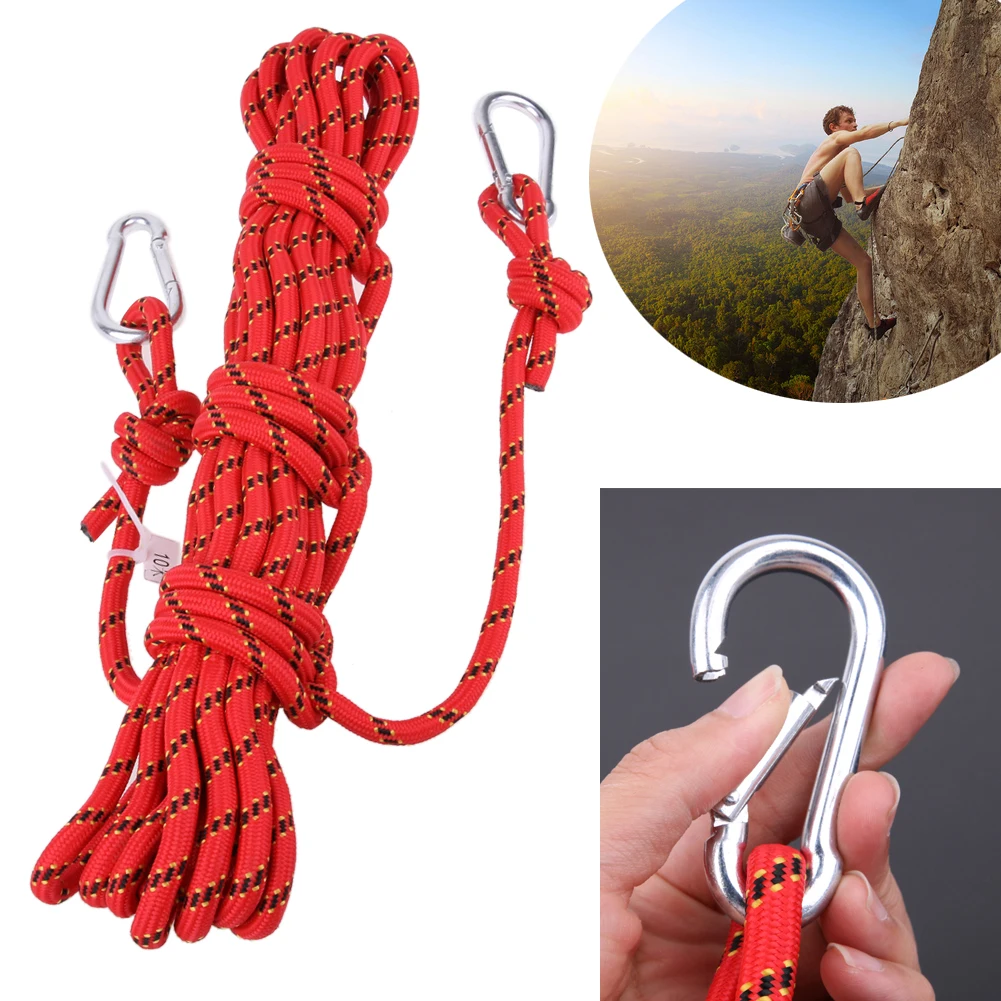 10M/32.8ft 3KN Static Rope Professional Safety Parachute Cord Lanyard