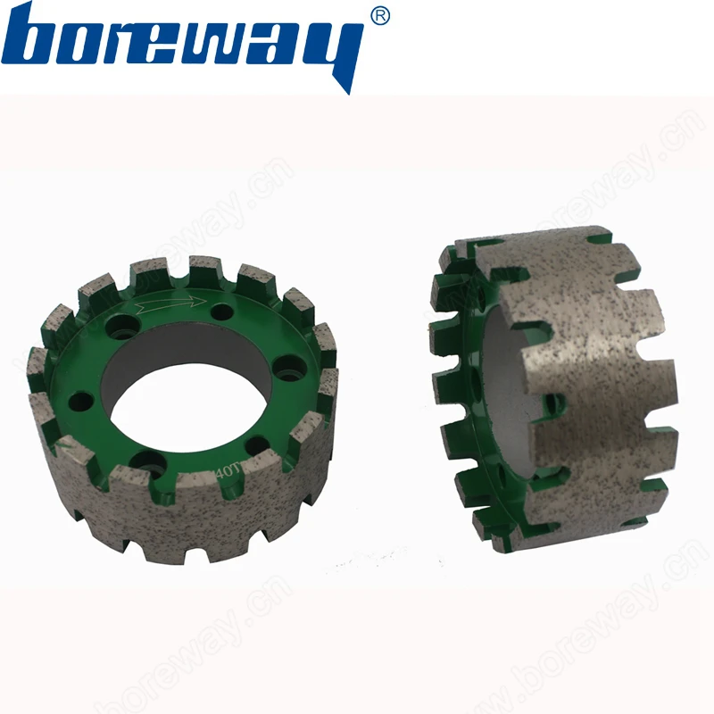 Boreway Поставка кусок D90x40Tx50mm ЧПУ непрерывная Сегментированная Алмазная стандартная канавка колесо для гранита мрамора камня