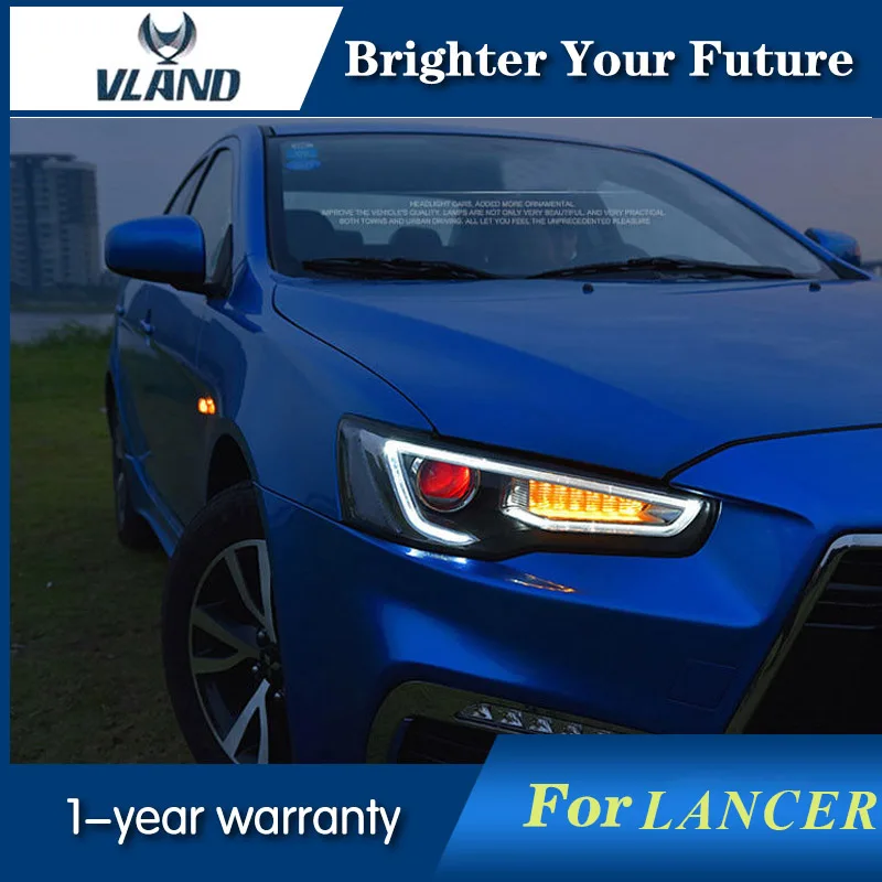 vland front head light for mitsubishi lancer ex led mitsubishi lancer front light