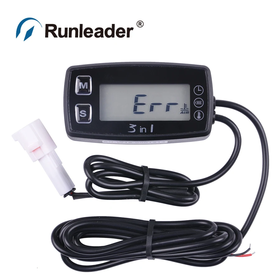 

TS003 PT100 -20 +300 temp sensor meter thermometer voltmeter for dirt bike generator paramotor outboard glider lawn mower