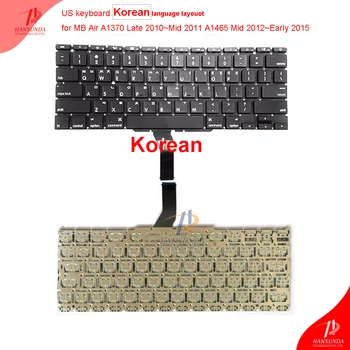 

Original replacement keyboard for Macbook Air 11" A1370 A1465 2011-2016 Korean keyboard with backlight A1465 Korean keyboard