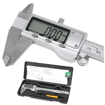 

150mm 6" LCD Digital Vernier Caliper Electronic Gauge Micrometer Precision Tool Silver