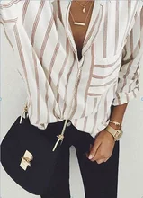 women blouse new fashion female top striped vintage shirt ladies classics womens clothing elegance tops vintage plus size
