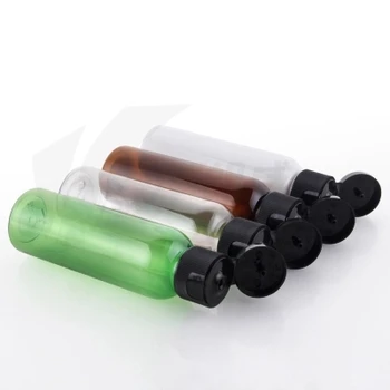 

60ml X100 empty shampoo plastic travel bottles with flip top cap,refillable travel shampoo packaging PET bottles,scent bottles