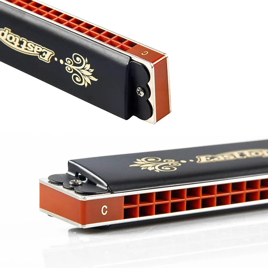 Easttop new tremolo T2406K 24holes harmonica tremolo harmonica mouth organ black paint Easttop new tremolo T2406K 24holes harmonica tremolo harmonica mouth organ black paint