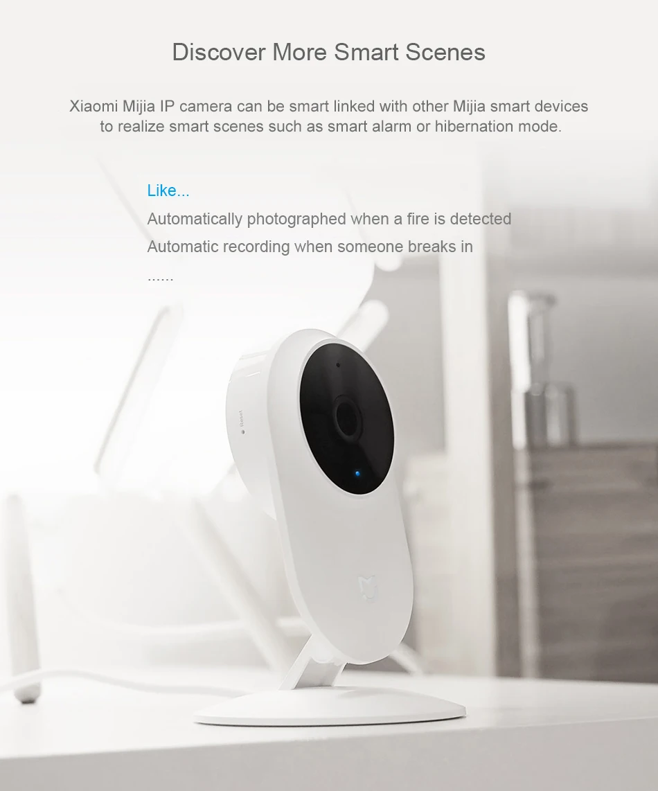 Xiaomi Mijia Smart IP Cam 1080P 2,4G& 5,0G Wifi беспроводной 130 широкоугольный 10 м ночное видение