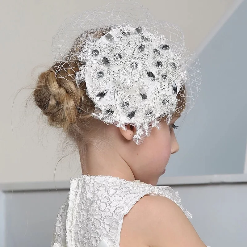 6 Designs Wedding Baptism Communion Bridal/Flower Girls Short Head Veil