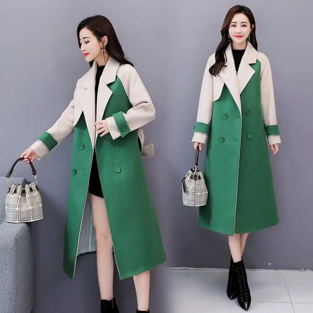 New Woman Woolen Jacket Slim Elegant Trend Double Breasted Parker Slim Warm Long-sleeved Coat Jacket Autumn Winter Outerwear New Woman Woolen Jacket Slim Elegant Trend Double Breasted Parker Slim Warm Long-sleeved Coat Jacket Autumn Winter Outerwear