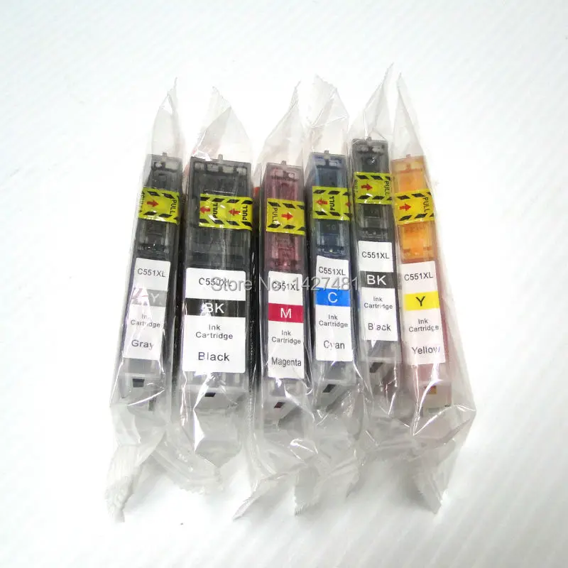 YOTAT 6PK Compatible 550 551 ink Cartridge PGI 550XL PGI 550 CLI 551 for Canon PIXMA MG6350