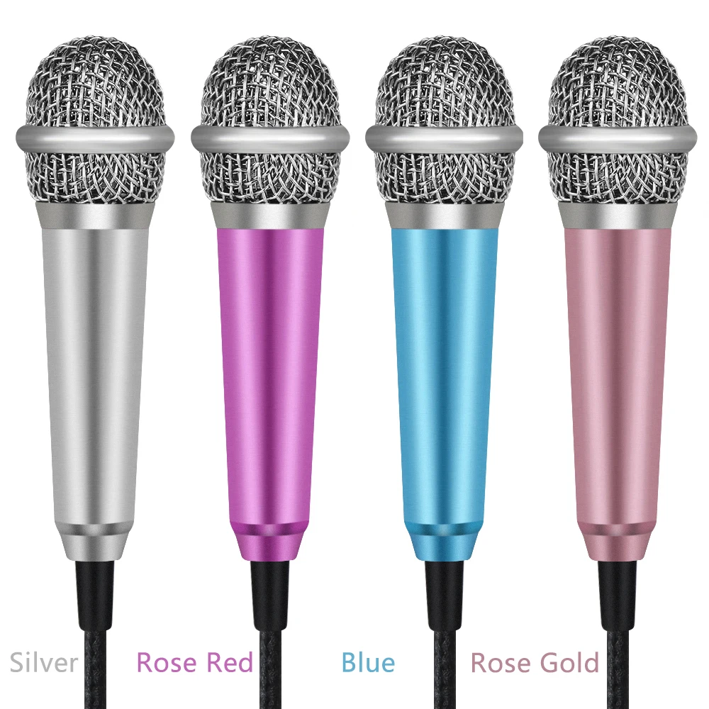 

1 Pc Mini Karaoke Studio Portable Mini 3.5mm Stereo Studio Speech Mic Audio Microphone For Smart Phone Desktop Accessories