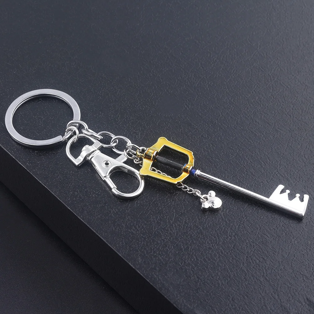 Game Kingdom Hearts Sora Key Keychain Keyblade Weapon Model Removable Metal Keyring Men Car Women Bag Accessories Jewelry