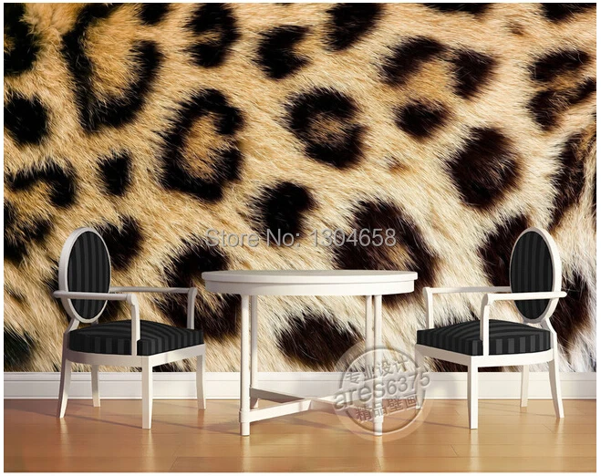 Пользовательские фото обои меха леопарда для гостиной спальня ТВ установка стены винил диван, который Papel де Parede