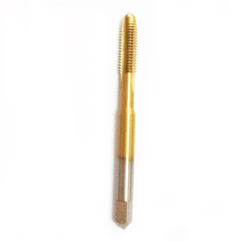 

M2.5 HSS Titanium coating Straight Fluted Screw Thread Metric screw tap Spiral Pointed Plug Threading Hand Tools