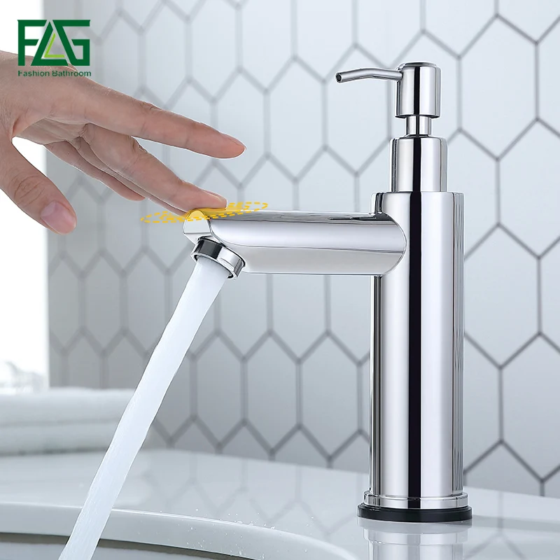 

FLG Smart Touch Basin Faucets New Design Touch Sensor Sensitive Bathroom Faucet Touch Control Tap With Soap Dispenser