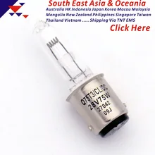 DONAR DN-27042 JCD 28V75W JCD28V-75WGB BA15d Q75T3CL/DC-28V 75 Вт кварцевый галогенный светильник с лампочкой Ritter J Starlite замок Стоматологическая лампа