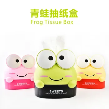 

Cute Frog Tissue Boxes Napkin Holder Storage Box Desk Organizer Living Room Bedroom Bathroom Table Decoration Accessories