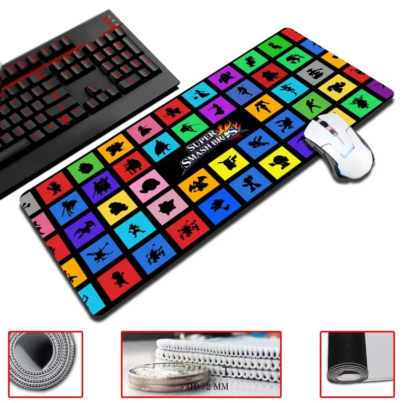 

MaiYaCa in stock ! 600/700/800/900*300MM super smash bros Super Big Soft Game Mouse Pad Mat Anti-Slip Desktop Mouse Pad