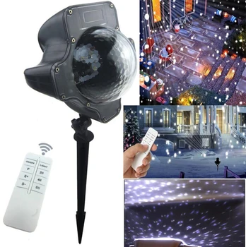

Chrismas Decoration Waterproof Outdoor LED Stage Lights Holiday Laser Snowflake Projector Lamp Home Garden Fairy