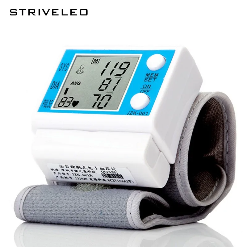

2019 Wew Wrist Blood pressure Measuring instrument LCD Digital Display Heart Beat Rate Pulse Meter Measure Arm Sphygmomanometer