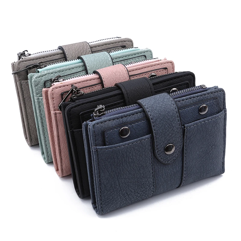 Portemonnee Eenvoudige Retro Klinknagels Korte Portemonnee Portemonnee Kaarthouders Handtas Voor Meisjes Kleine Portemonnee Dames Bolsa Feminina|Portemonnees| - AliExpress