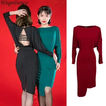 

Latin Dance Examination Training New Loose Dress long sleeve dance wear freeshipping