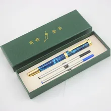 Бизнес полностью металлическая синяя мраморная шариковая ручка 0,5 мм перо перьевая ручка офисные канцелярские принадлежности для школьников, студентов принадлежности для письма