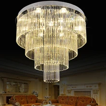 LED Crystal Chandelier Lights Fixture Modern K9 Crystal Chandelier Multi Circles Round Crystal Hanging Lamp Home Indoor Lighting american k9 crystal chandelier ceiling mediterranean minimalist home crystal chandelier tree chandelier ceiling lamp led fixture
