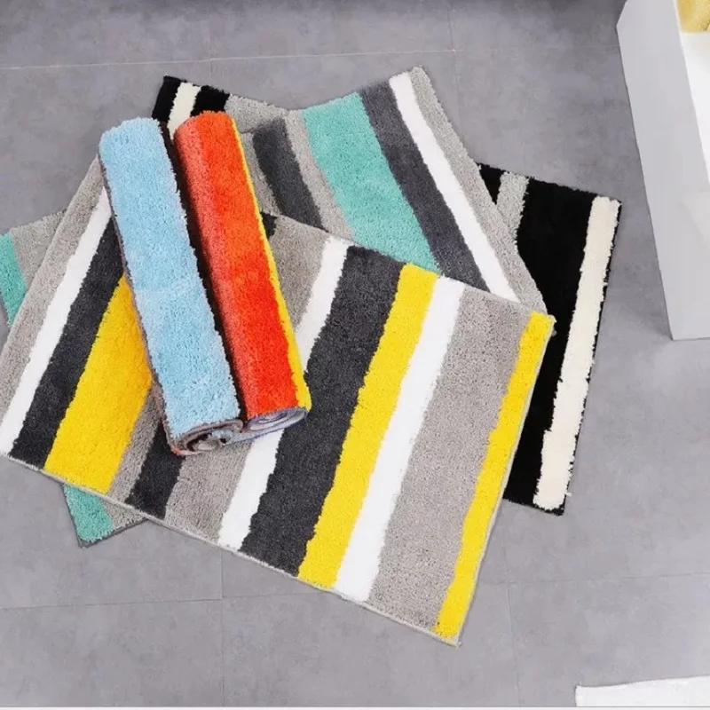 Günstige Topfinel Teppich Bad Matte Quatrefoil Gestreiften Gleitschutz Weiche Teppich Matte für Bad Küche Wohnzimmer Kinder Zimmer Moderne Boden Matte