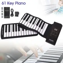 Piano électronique à 61 touches, portatif, en Silicone, Flexible, clavier MIDI