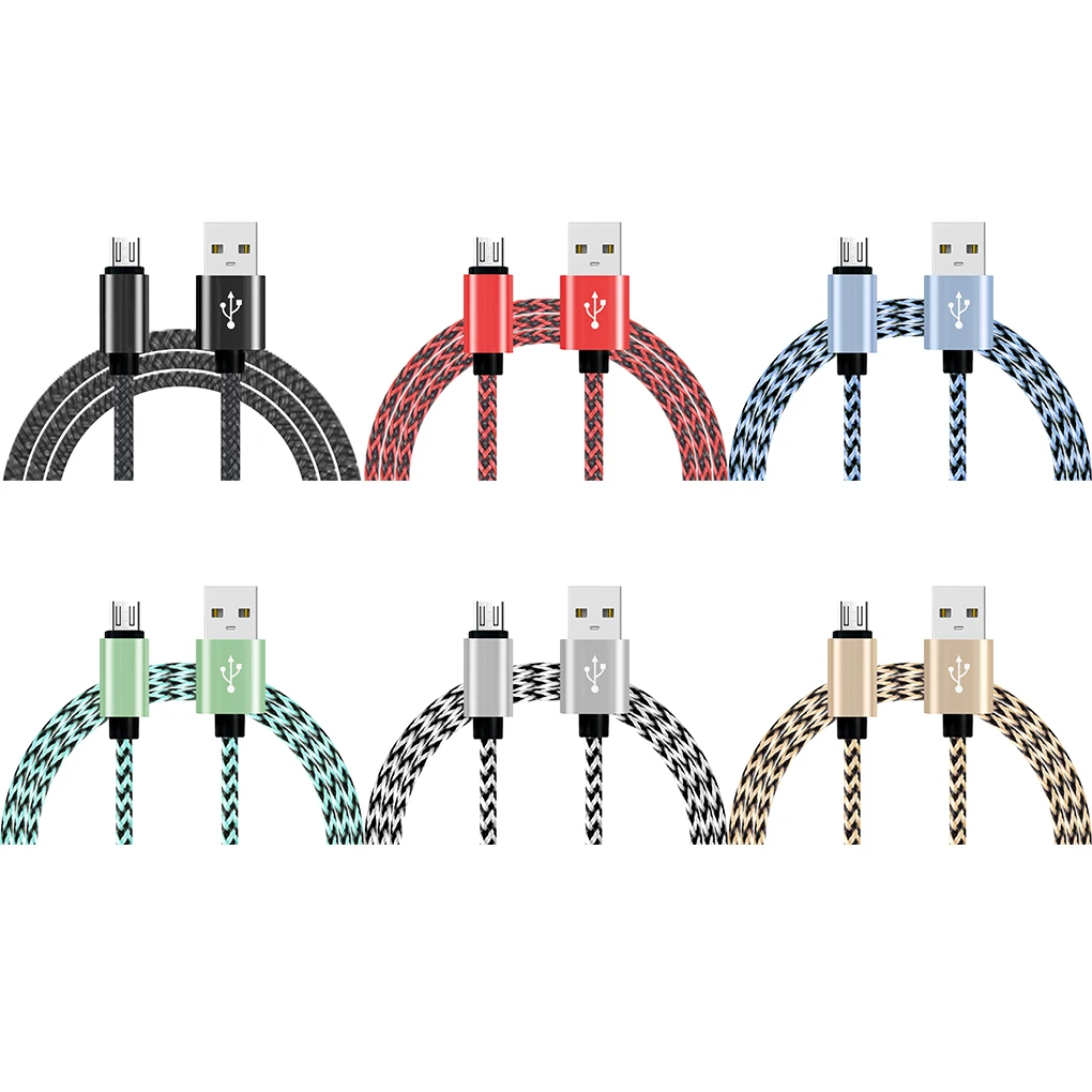 

Micro USB Cable Quick Charger Cable Fast Charging Nylon Braided Data Cable for Smartphone