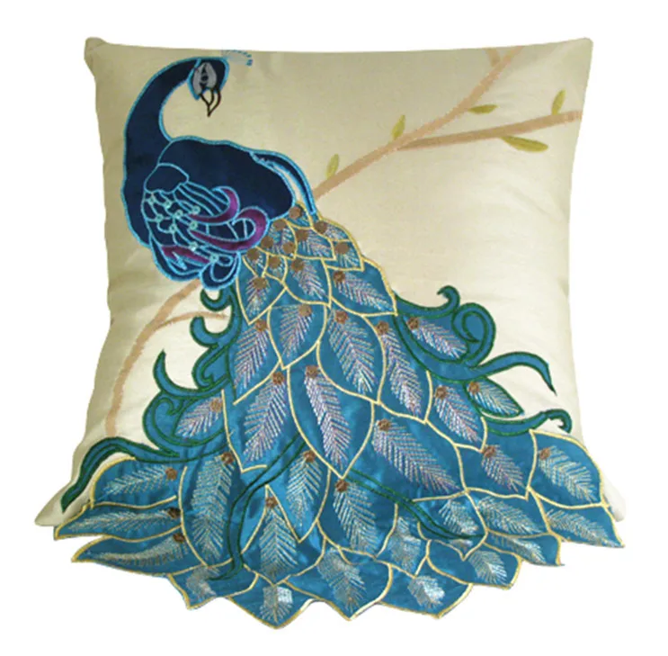 New Fashion Vivid Peacock Decorative Throw Pillow Case Fancy Cushion