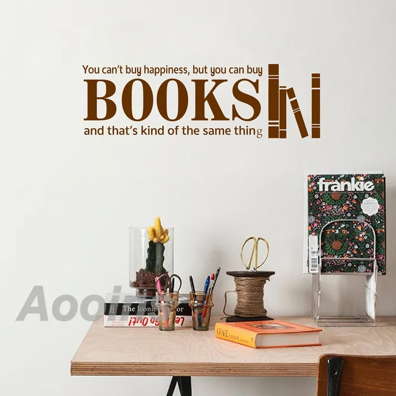 You Can Buy Books Happiness Library Classroom Art Decal Wall Decor