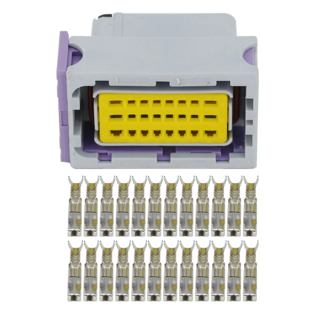

5 Sets 24 Pin car modified computer connector with terminal DJ7241-1.5-21 24P gray connector