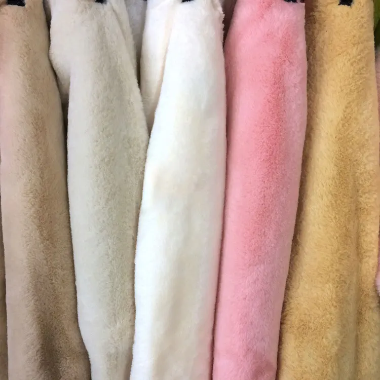 

Off-the-shelf super soft small rabbit velvet warp imitation rabbit hair children's wear scarf bib toy fabric