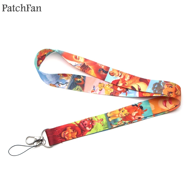 

Patchfan Lion king cartoon style Multi-function Mobile Phone Straps Tags Neck for keys ID Lanyard Badge Neck Strap webbing A1876