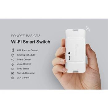 

Itead Sonoff Basic Wifi Switch DIY Wireless Remote Domotica Light Smart Home Automation Relay Module Controller Work with Alexa