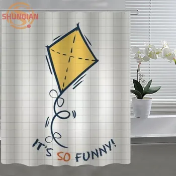 

Cartoon Series kite Shower Curtain Fabric polyester Custom Shower Curtain With Hooks H328&b32q