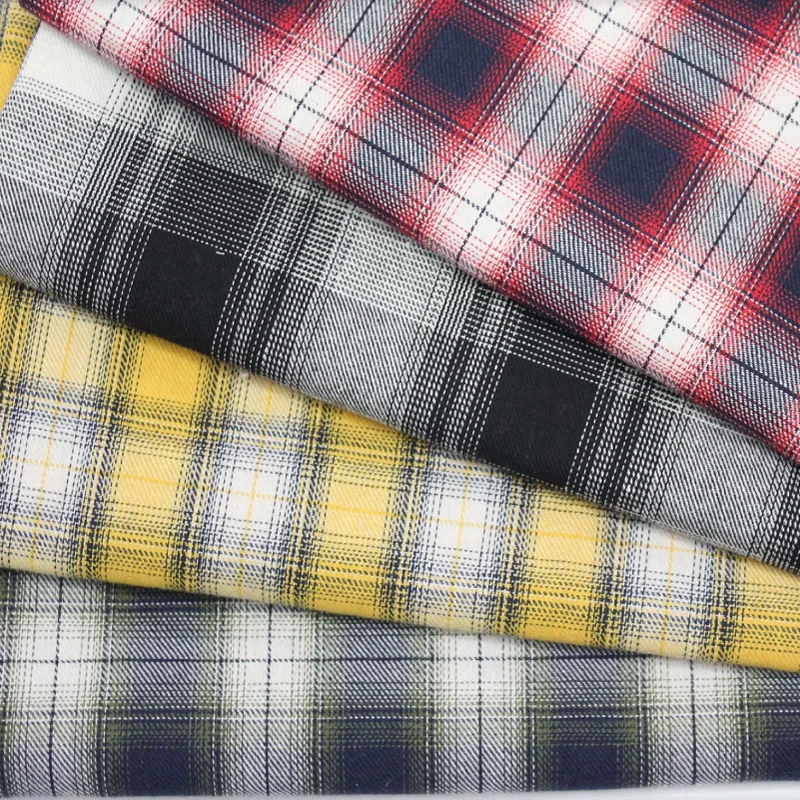 

Blouse Shirt Fabric Brushed Fabric Cotton Blend Plaid Telas Tissue Patchwork Home Texitle 1 Yard