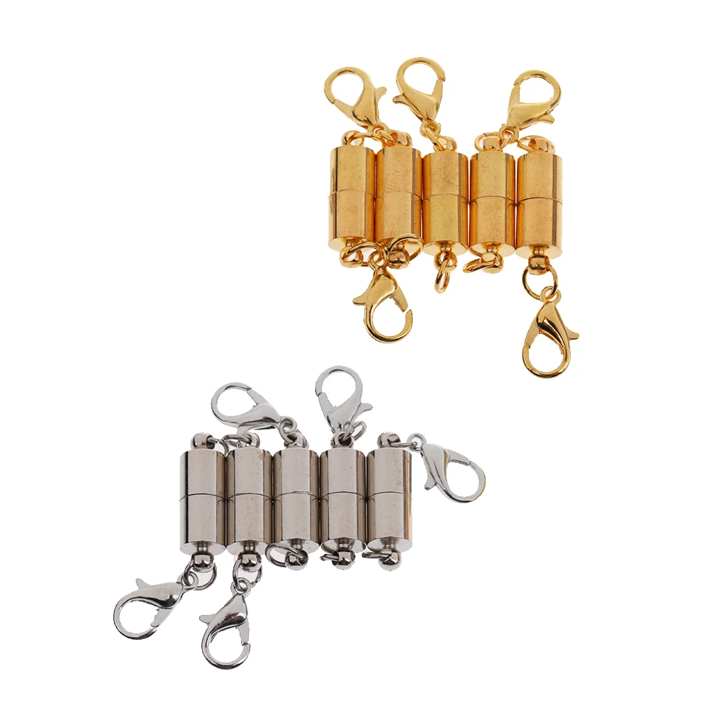 10pcs Magnetic Lobster Clasps Cylinder Magic Clever Clasp Converter Connector DIY Jewelry Making