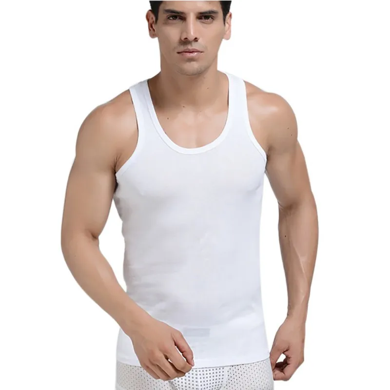 Summer Casual O neck Men's Tee Sleeveless Fitness Tanks Men Tank Tops